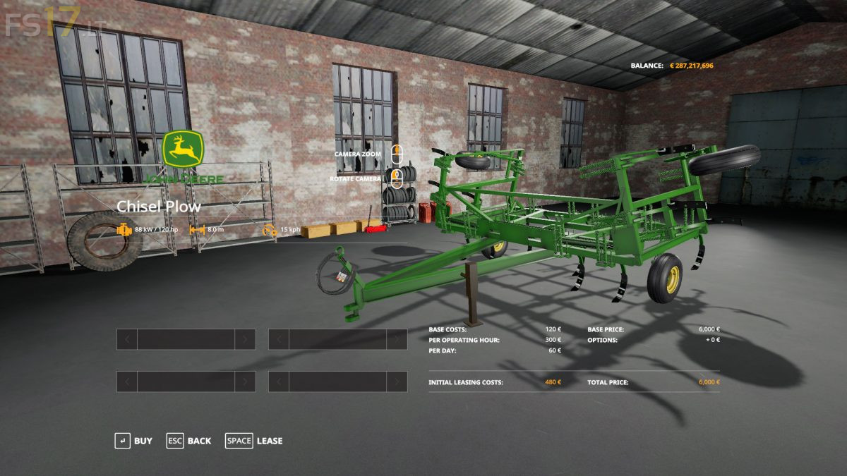 John Deere Chisel Plow V 10 Fs19 Mods 3801