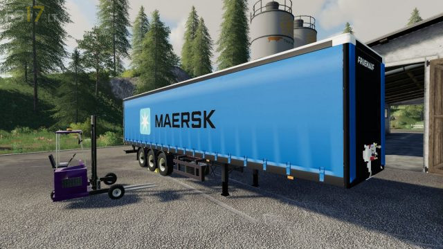 Fruehauf Semi Trailer & Forklift v 2.0 - FS19 mods