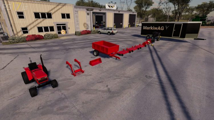 Case IH 235 Lawn Tractor and Car Hauler Mods Pack v 1.0 - FS19 mods