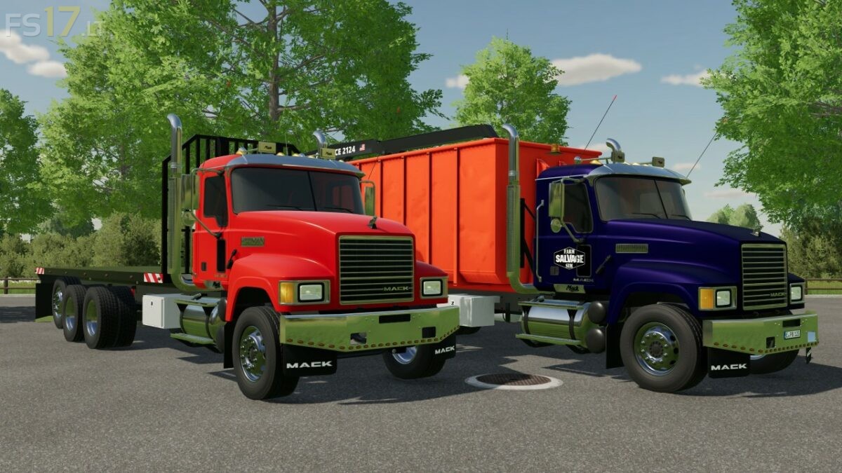 Mack Flatbed And Salvage Trucks V 10 Farming Simulator 22 Mods 2755