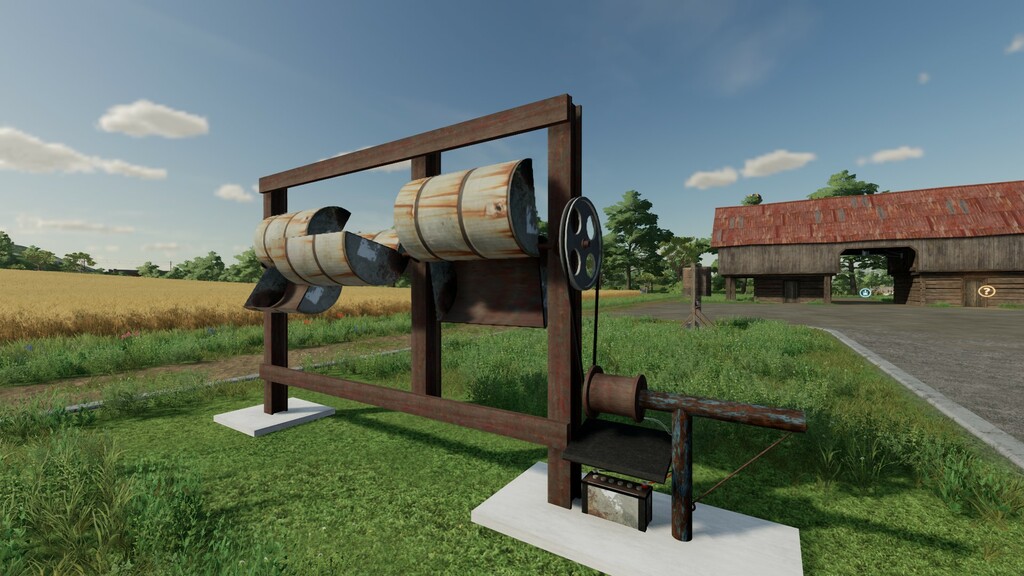 Wind Generators Made with Barrels v 1.0 Farming Simulator 22 mods