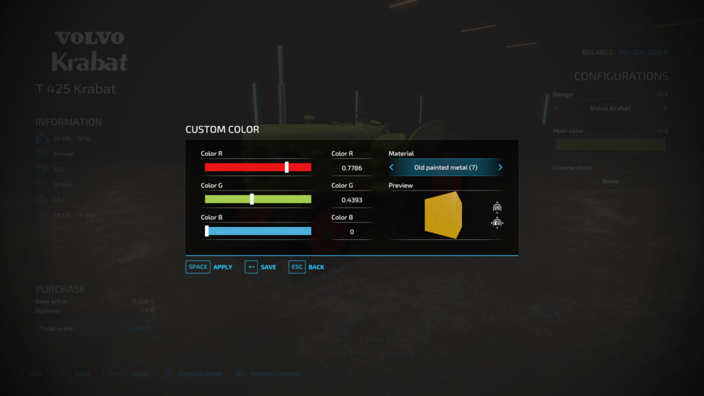 Color Configurator v 1.0