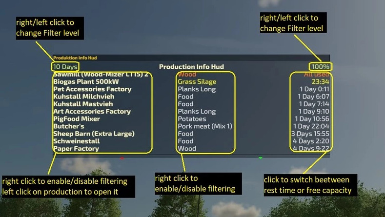 Production Info Hud v 1.2