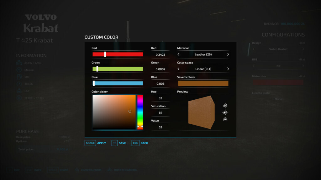 Color Configurator v 1.4