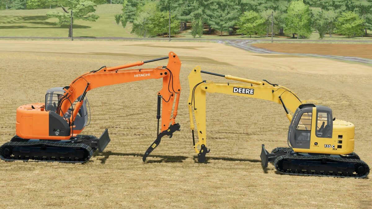 Hitachi ZX 135 US/John Deere 135C v 1.0
