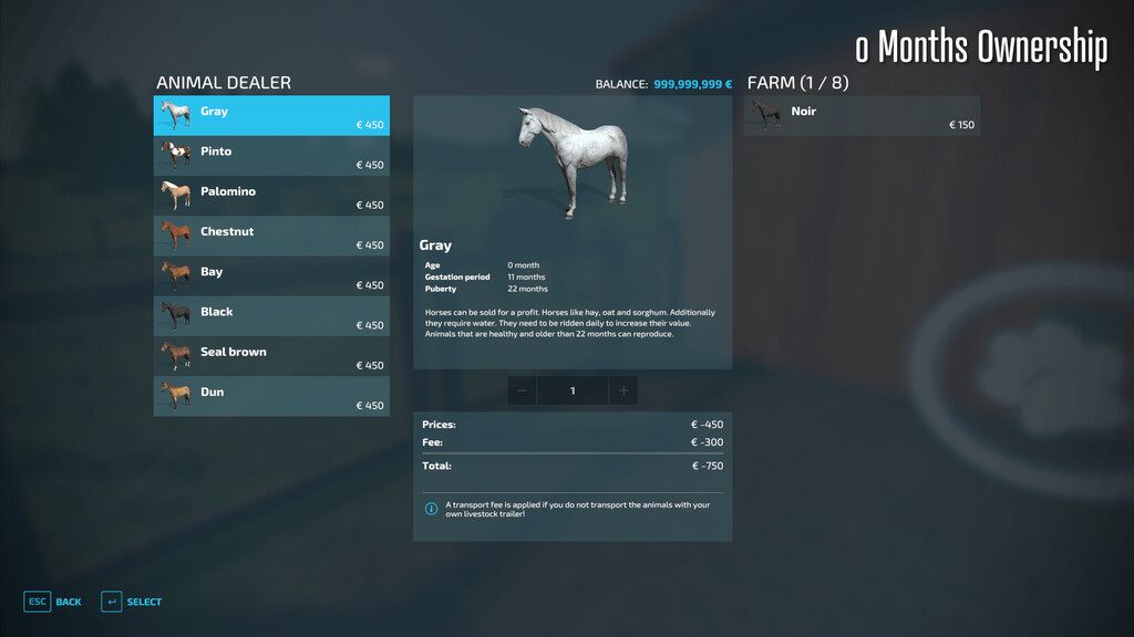 Horse Resell Value v 1.0