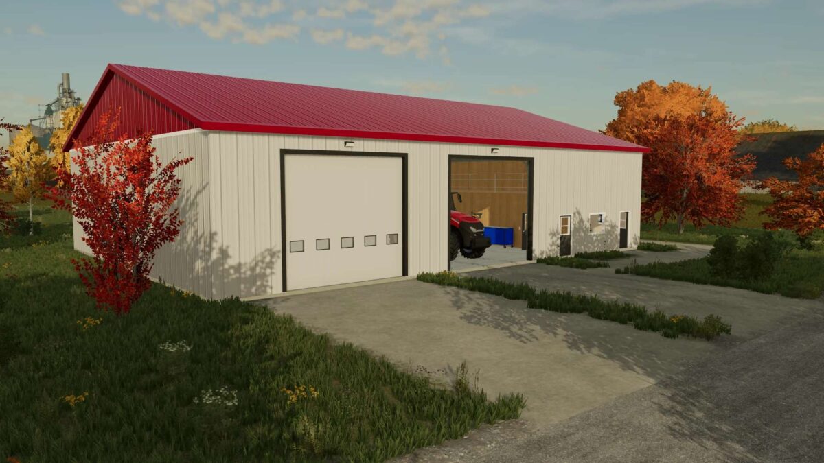 70 x 90 meters Red Garage v 1.0