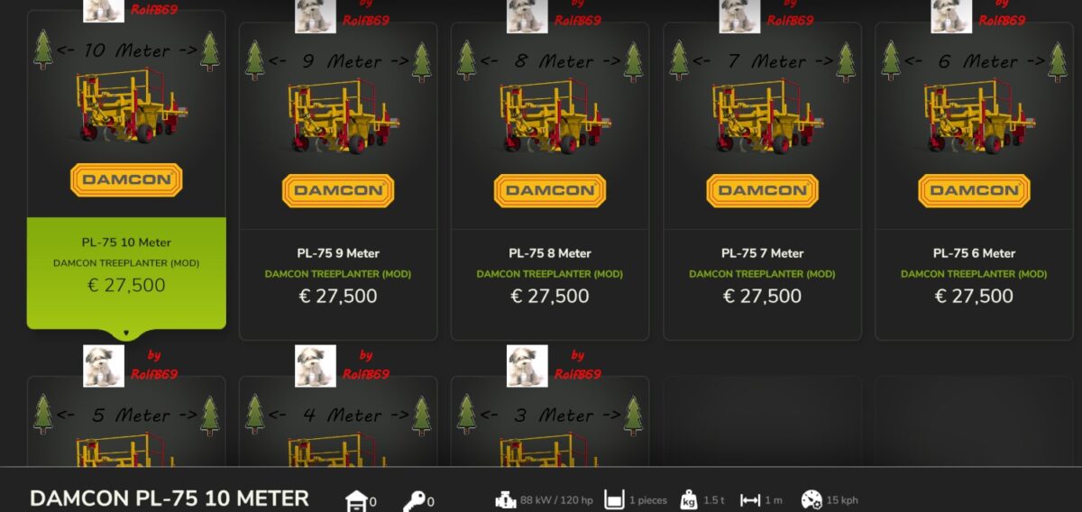 Damcon PL-75 Tree Planters Pack v 1.0