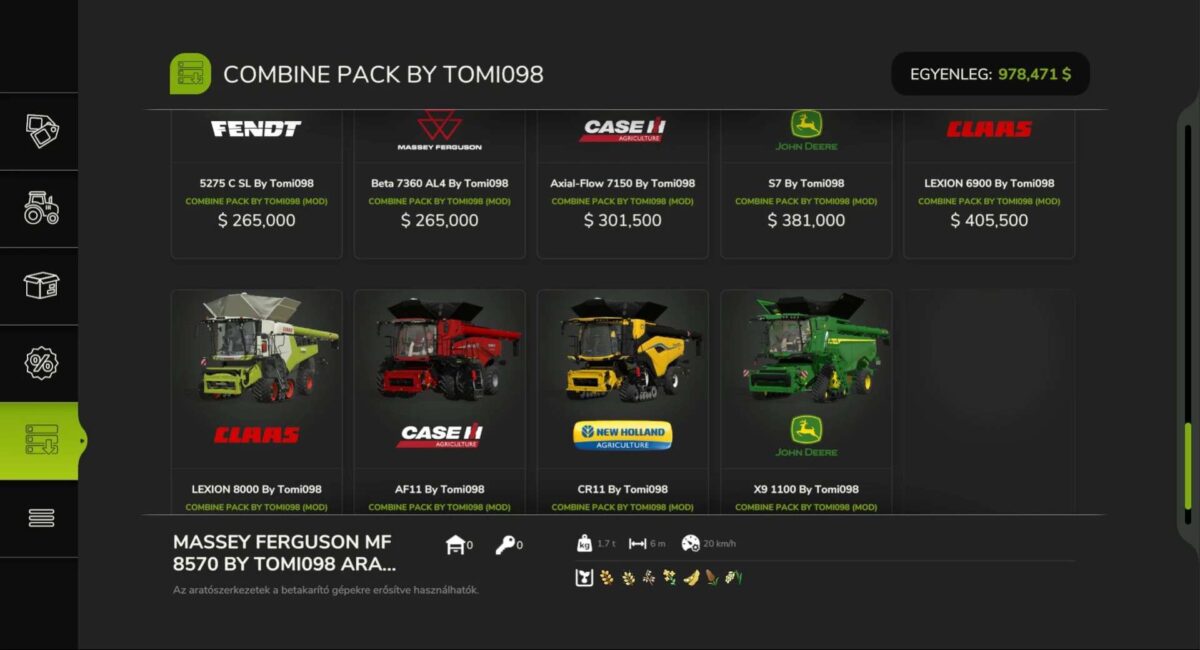 Edited Harvesters and Headers Pack v 1.0