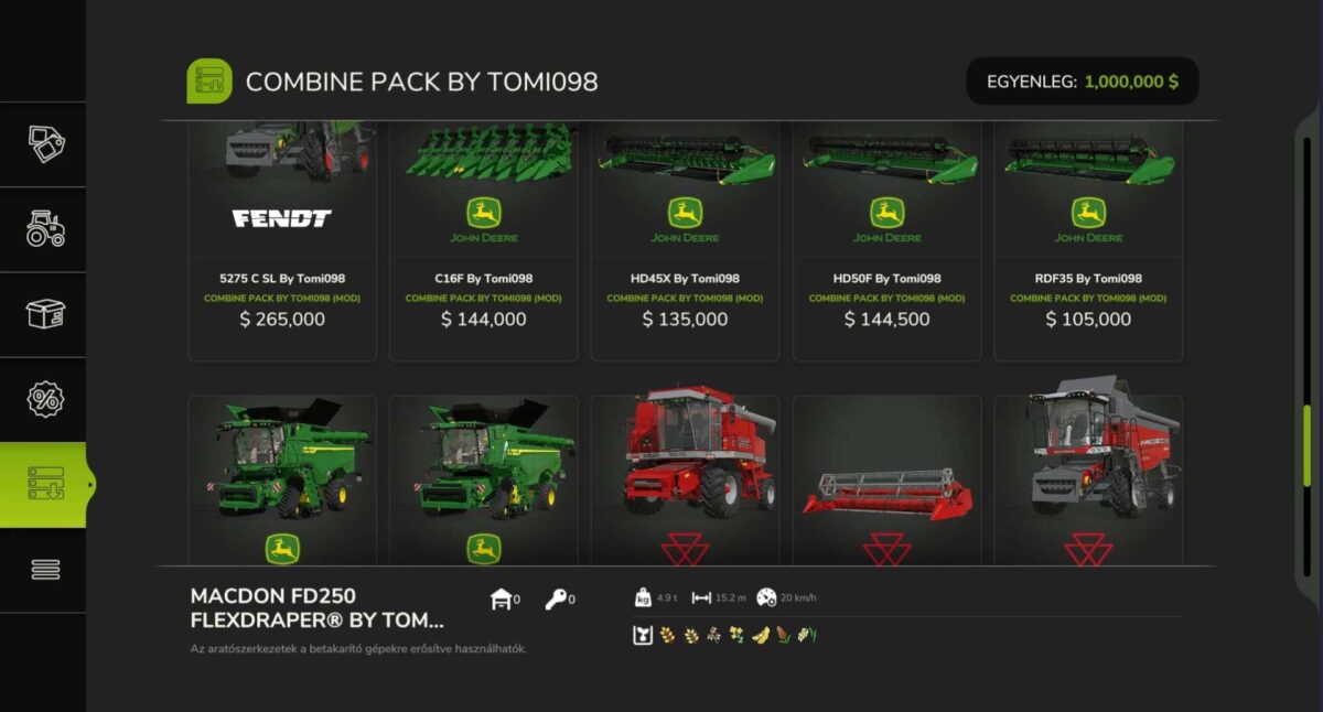 Edited Harvesters and Headers Pack v 1.0
