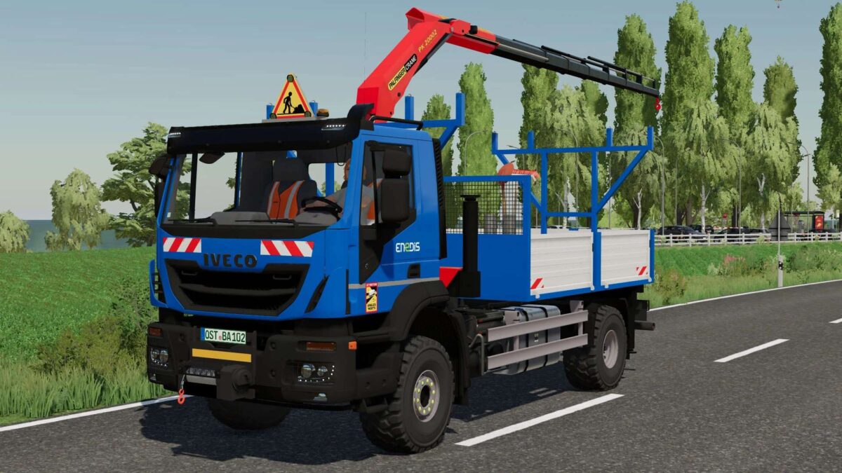 Renault D16 & Iveco X-Way Grue Enedis Trucks v 1.0