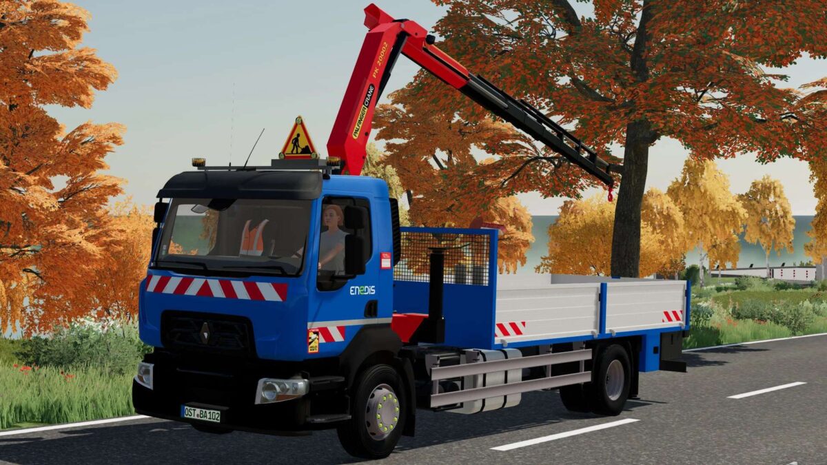Renault D16 & Iveco X-Way Grue Enedis Trucks v 1.0