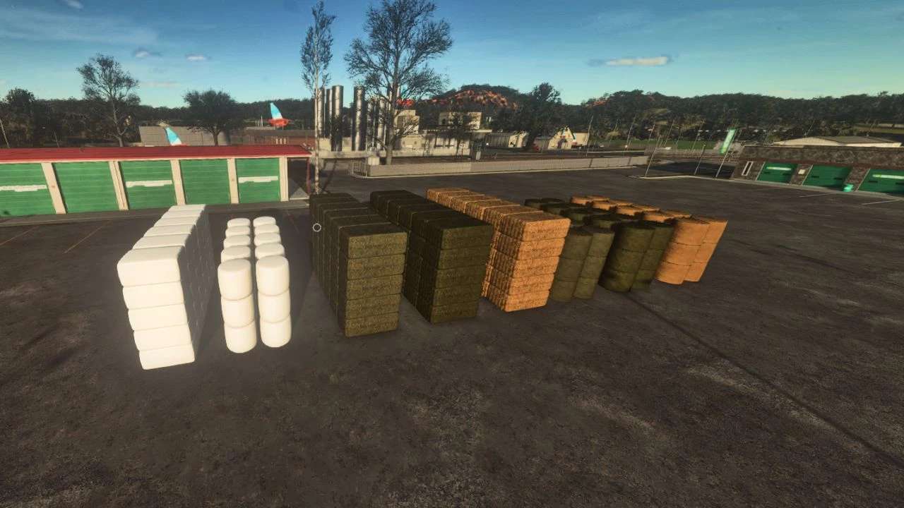 Large Stack of purchasable Square or Round Bales v 1.0
