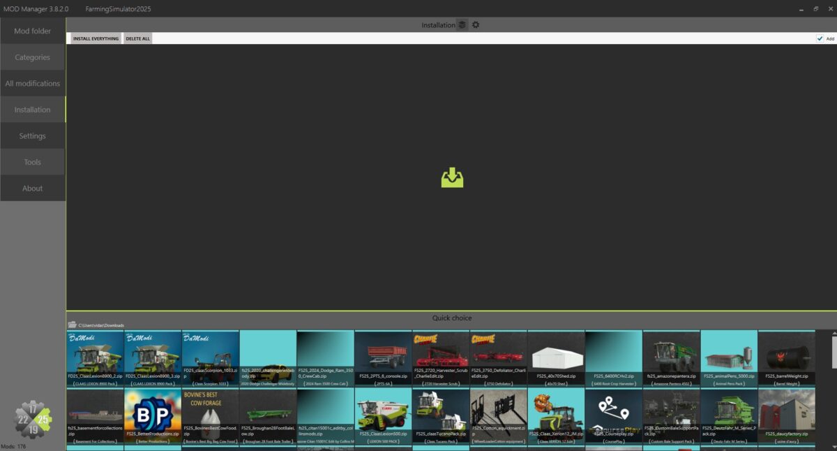 Mod Manager v 3.8.2.0