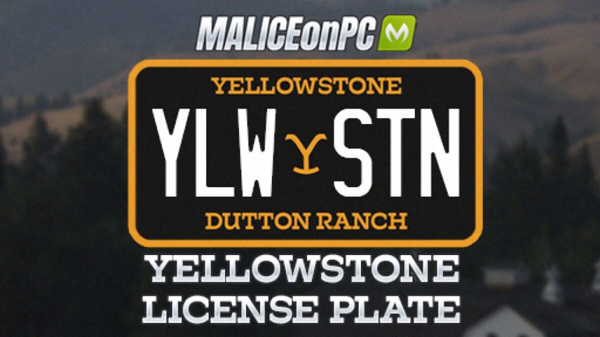 Yellowstone Dutton Ranch License Plate v 1.0