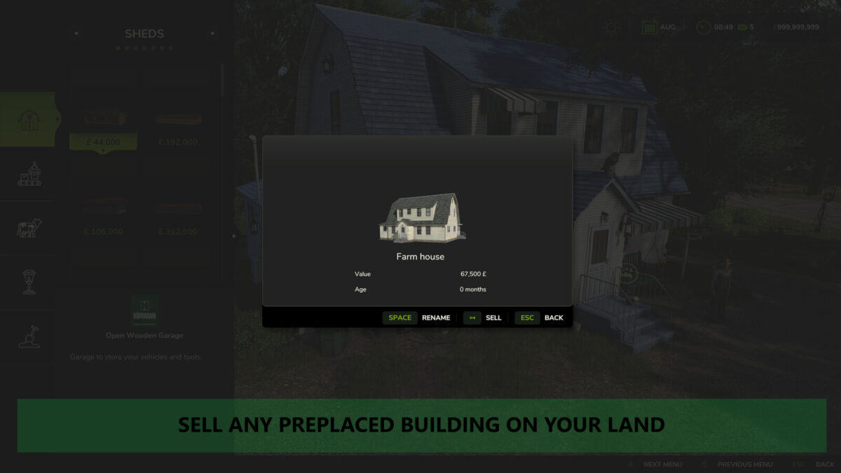 Sellable Preplaced Placeables v 1.0
