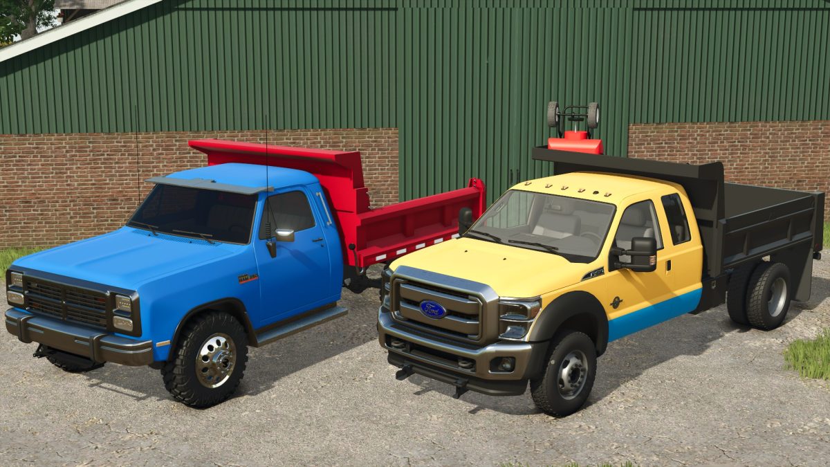 1991 Dodge Ram 3500 HD & 2016 Ford F450 Dump Trucks v 1.0