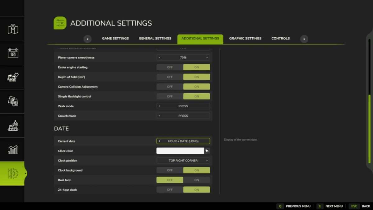 Additional Game Settings v 1.0.0.4