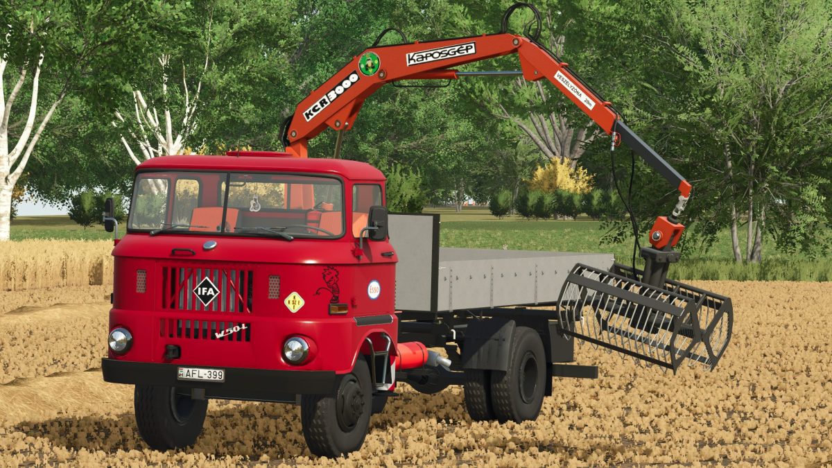IFA W50 Loader Truck with Crane v 1.0