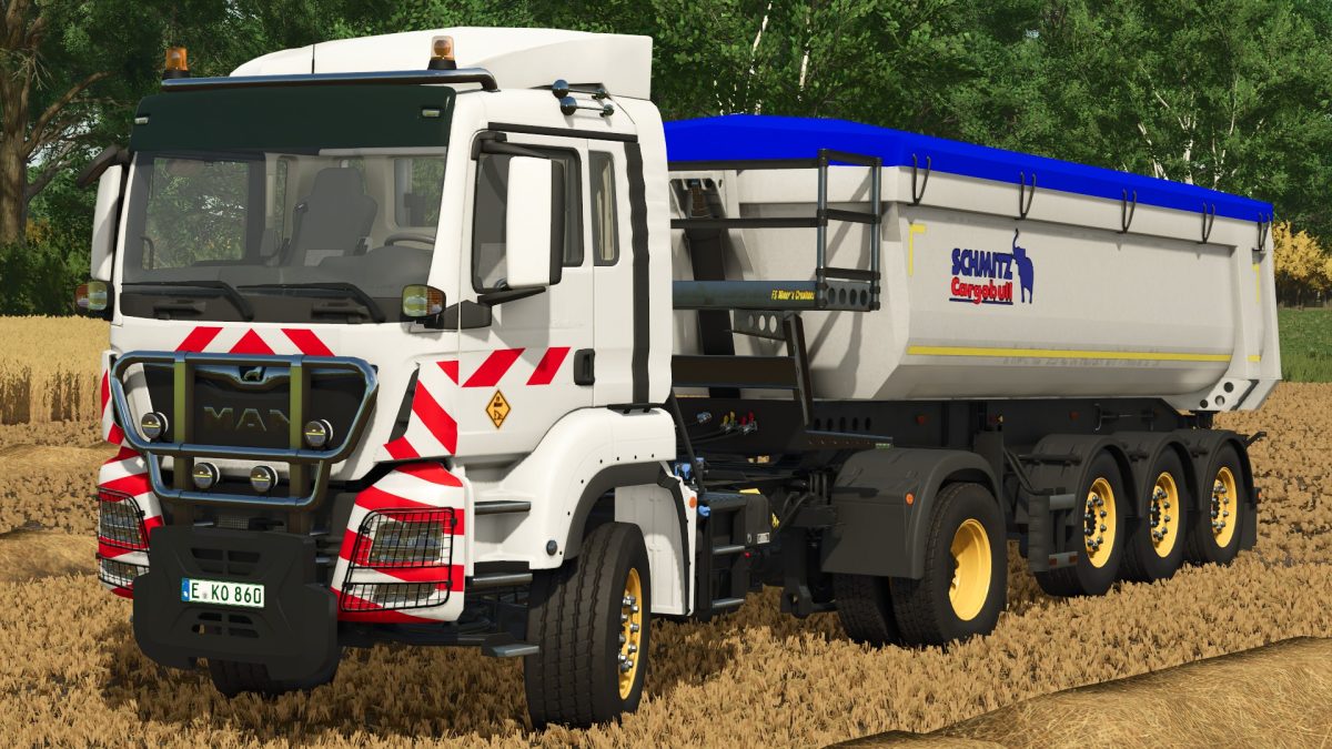 MAN TGS 18.500 Truck & Schmitz Cargobull SKI Trailers v 1.0