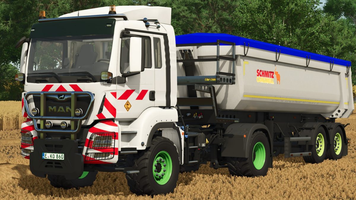 MAN TGS 18.500 Truck & Schmitz Cargobull SKI Trailers v 1.0