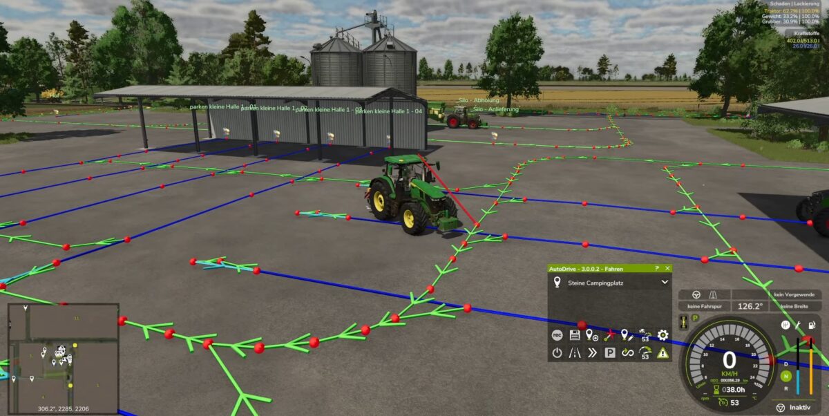 Route Network for the Savegame Mega Farm NF Marsch 4 Fold v 1.1