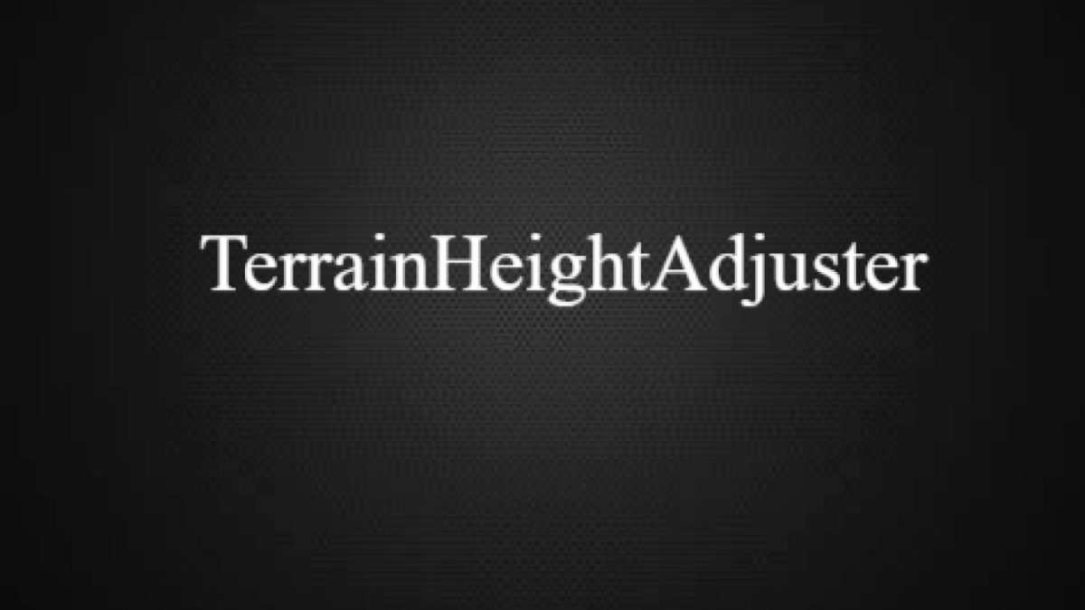 Terrain Height Adjuster v 1.0