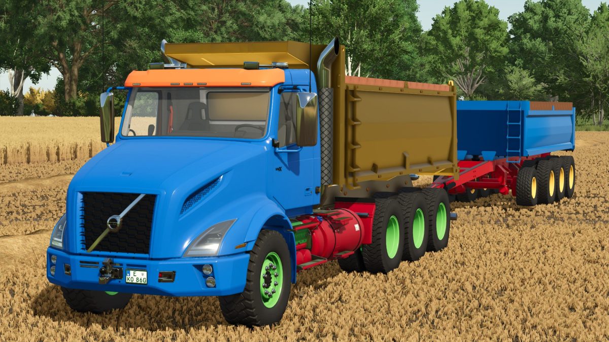 Volvo VNX 300 Dump Truck & Dump Pup Trailer v 3.0