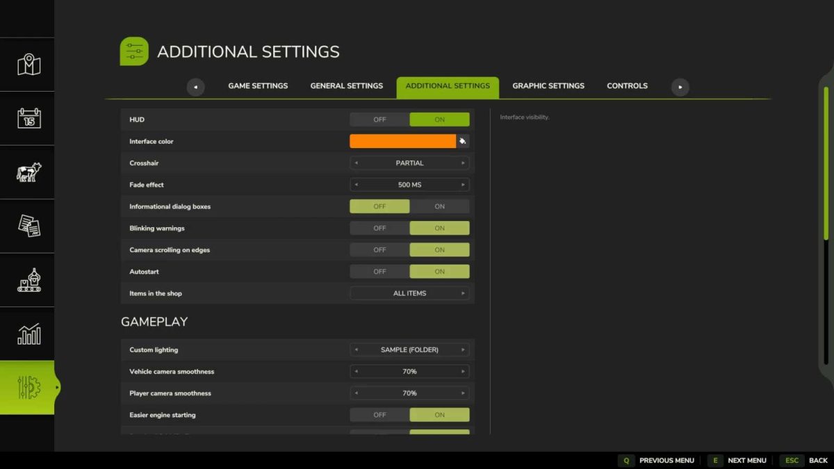 Additional Game Settings v 1.0.0.4