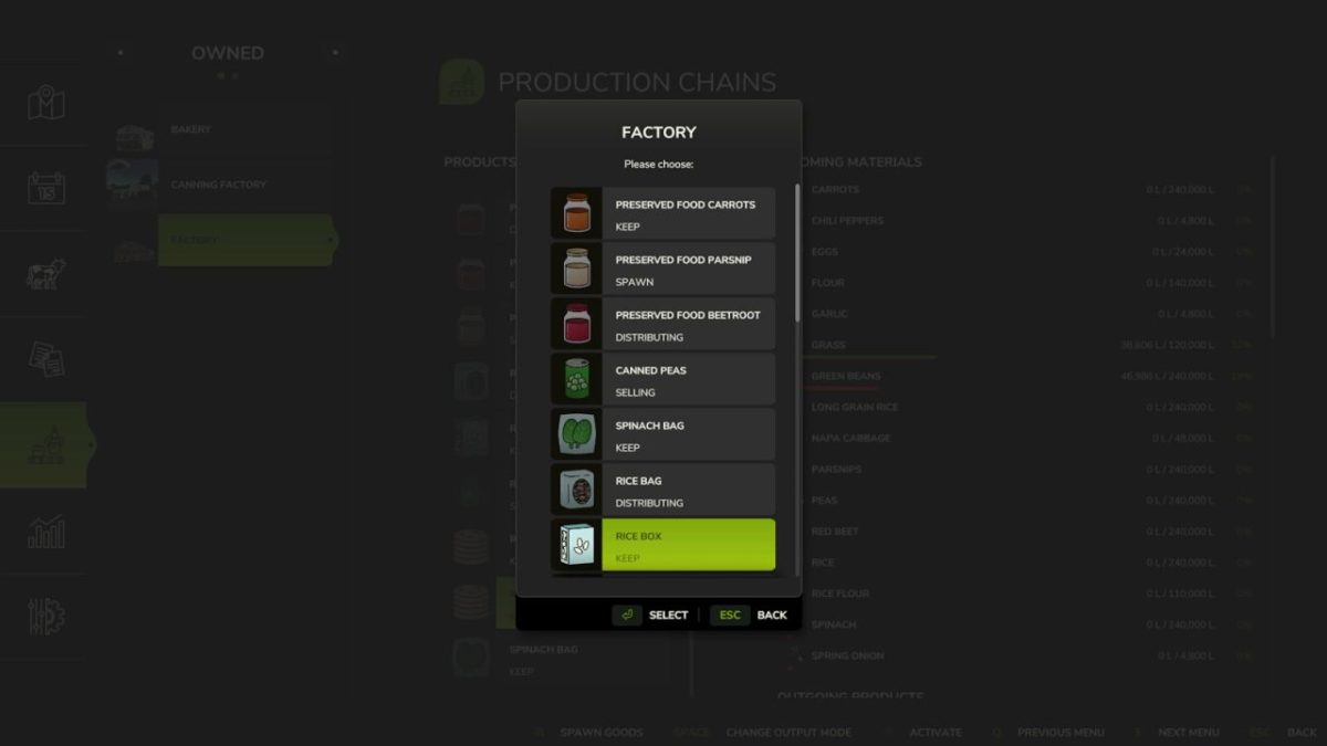 Production Storage Control v 1.0