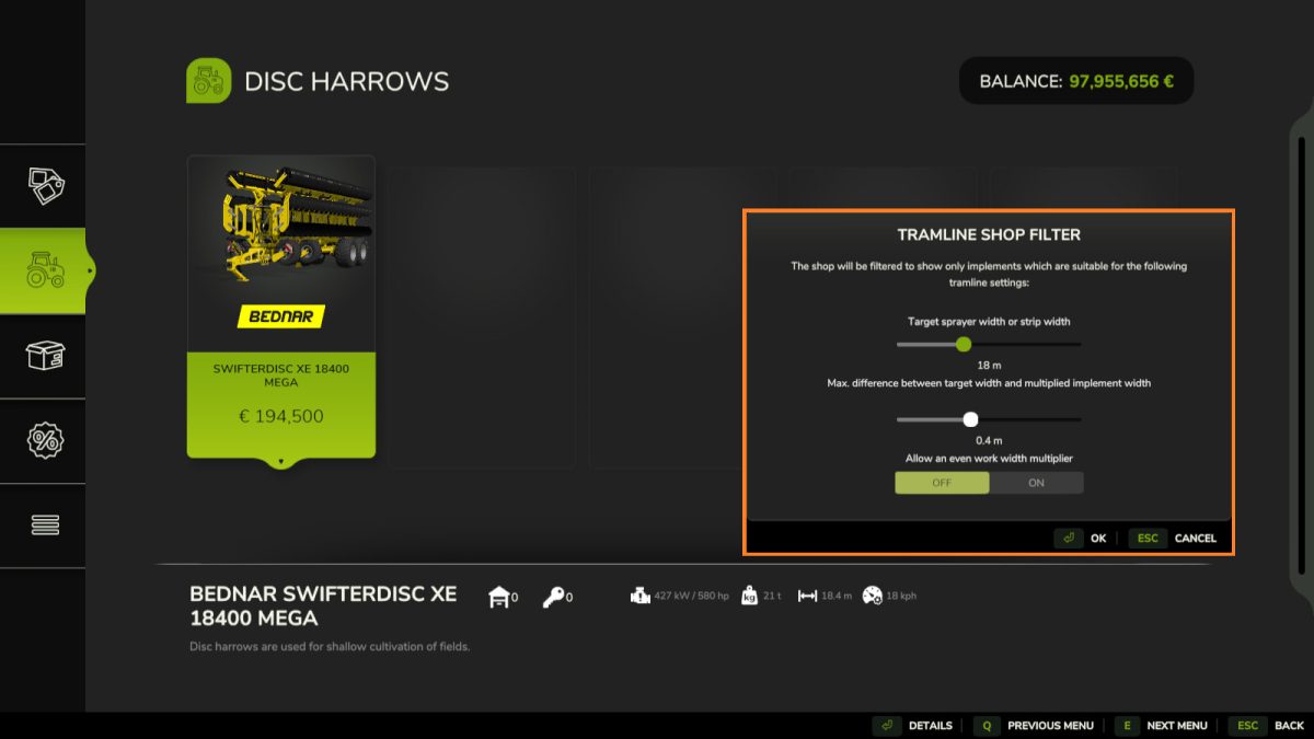 Tramline Shop Filter v 1.0