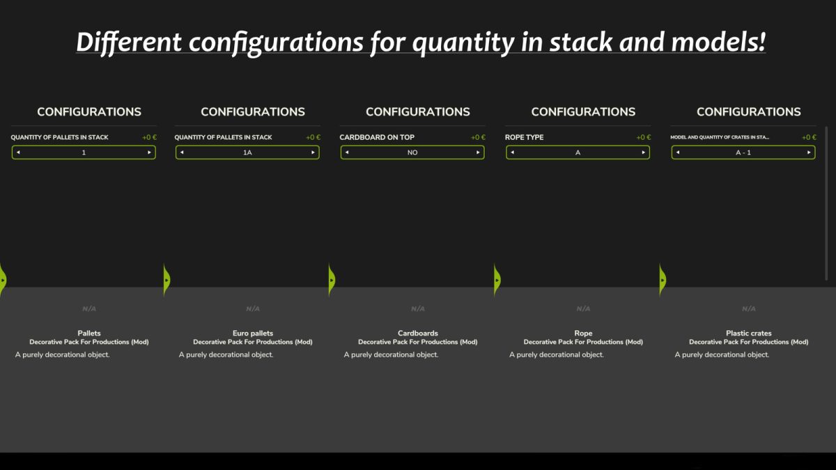 Decorative Pack for Productions v 1.0