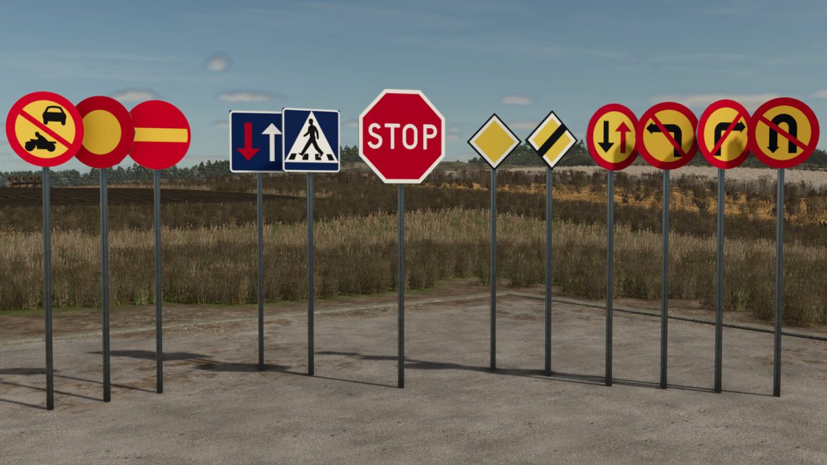 Placeable Swedish Road Signs Pack v 1.0.0.1