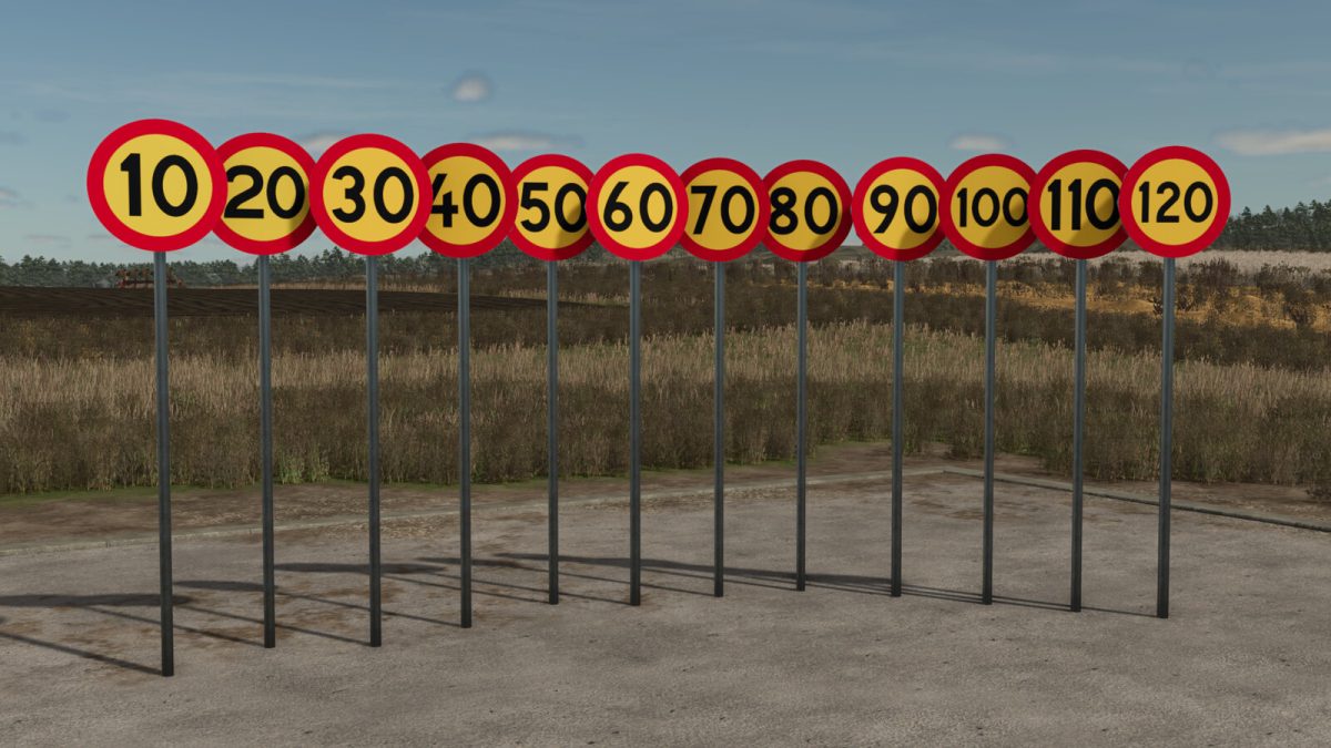 Placeable Swedish Road Signs Pack v 1.0.0.1
