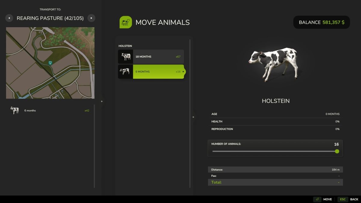 Move Husbandry Animals v 1.0