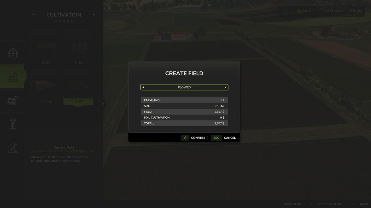 Construction Screen Extension v 1.0
