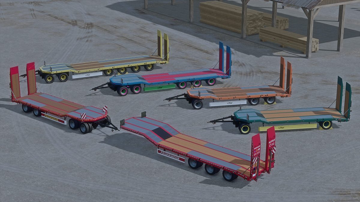 Fliegl Low Loader Trailers Pack v 1.0