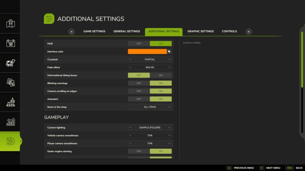 Additional Game Settings v 1.0.0.5