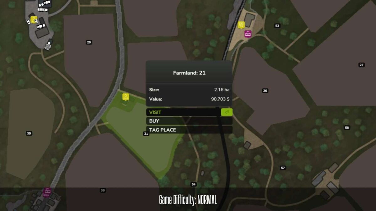 Farmland Cost By Difficulty v 1.0