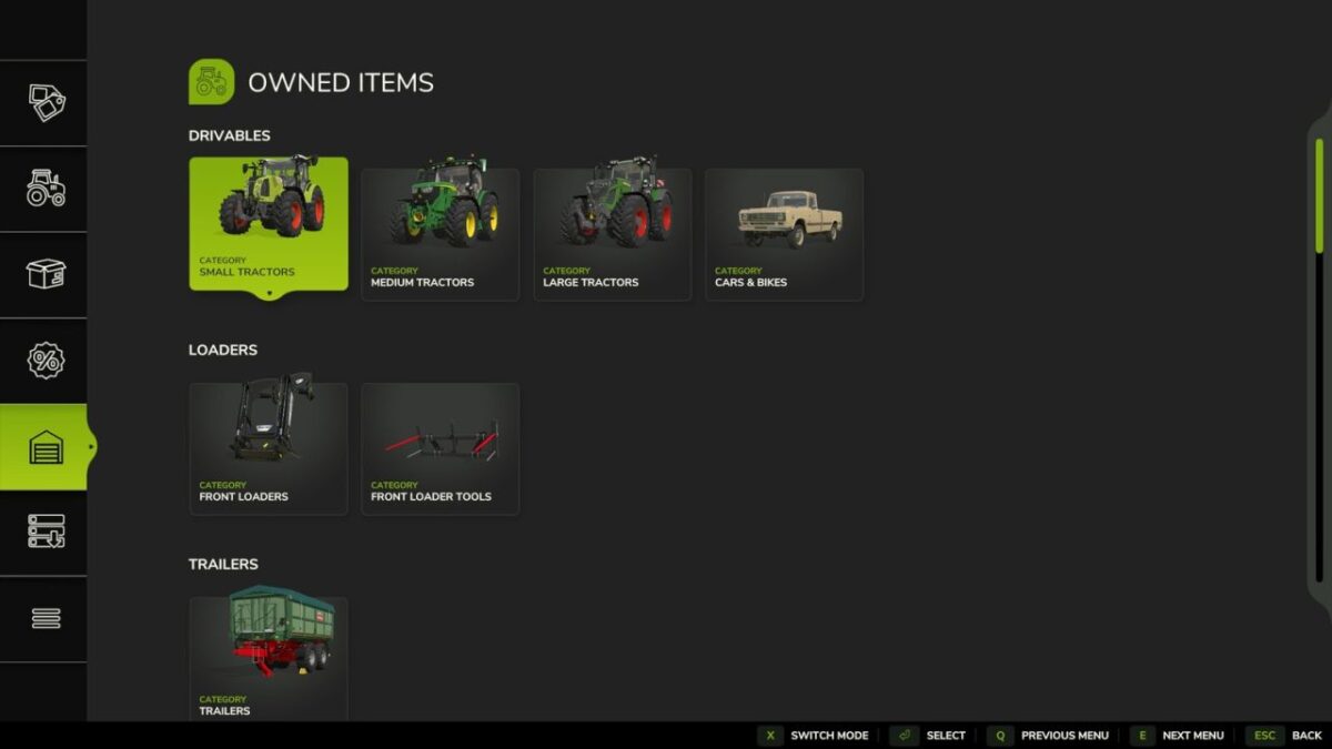 Garage Menu v 1.0.0.3