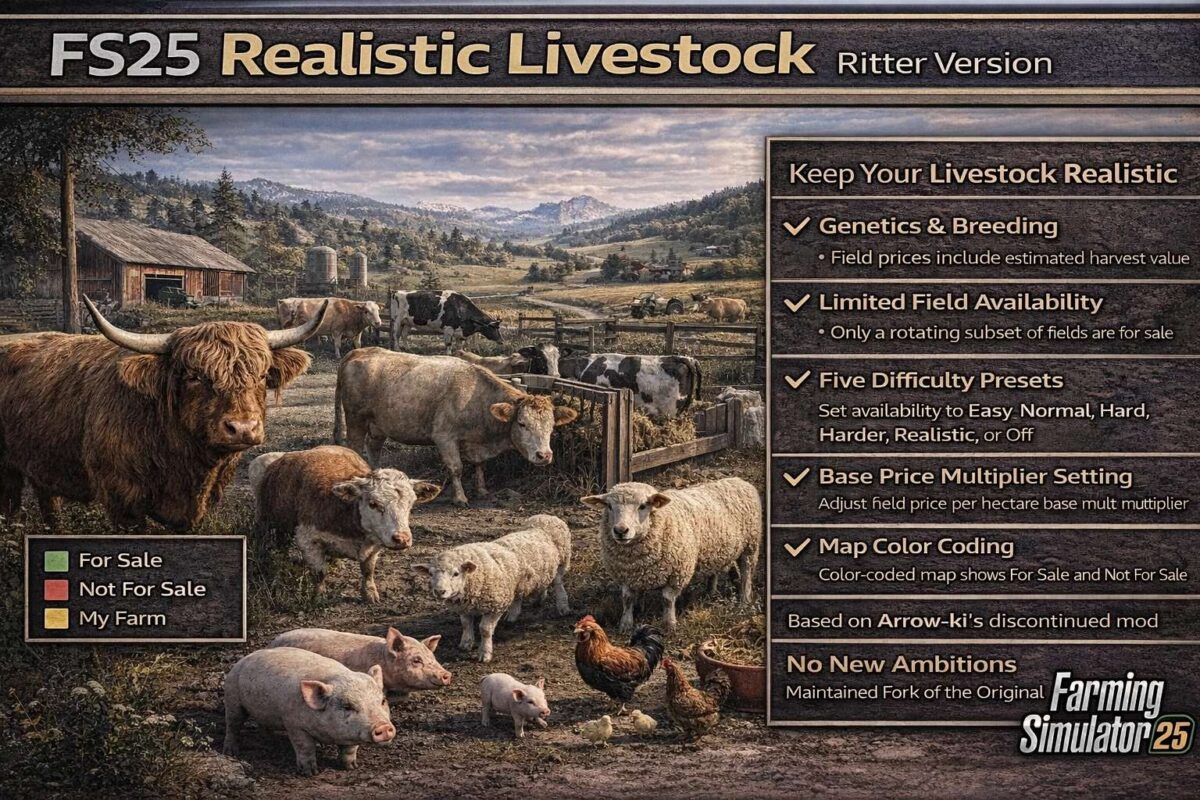 Realistic Livestock RM Public v 0.6.1