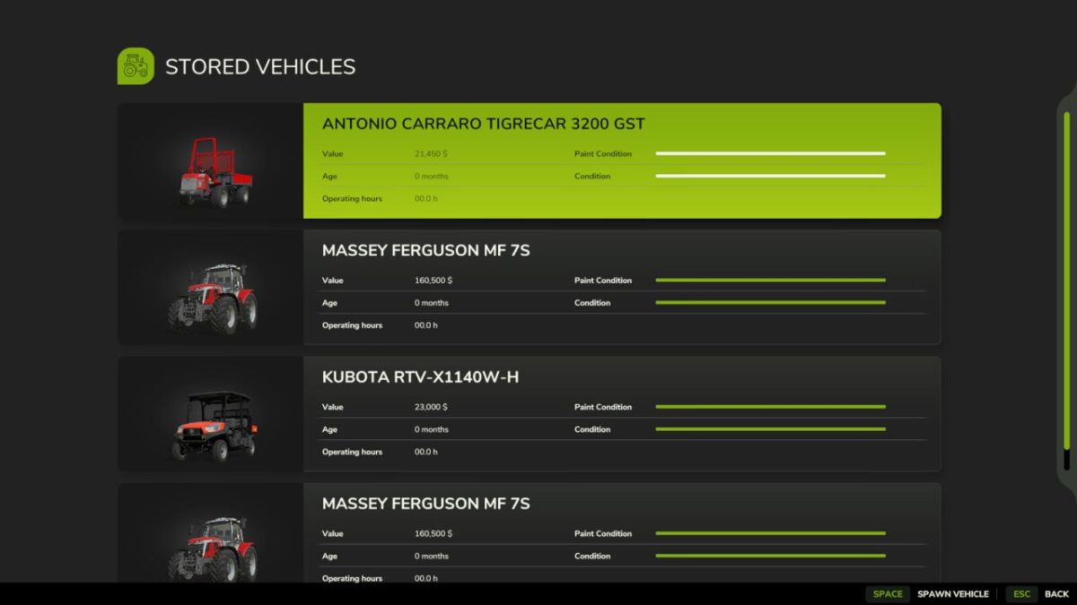 Vehicle Shop Storage v 1.0.0.1