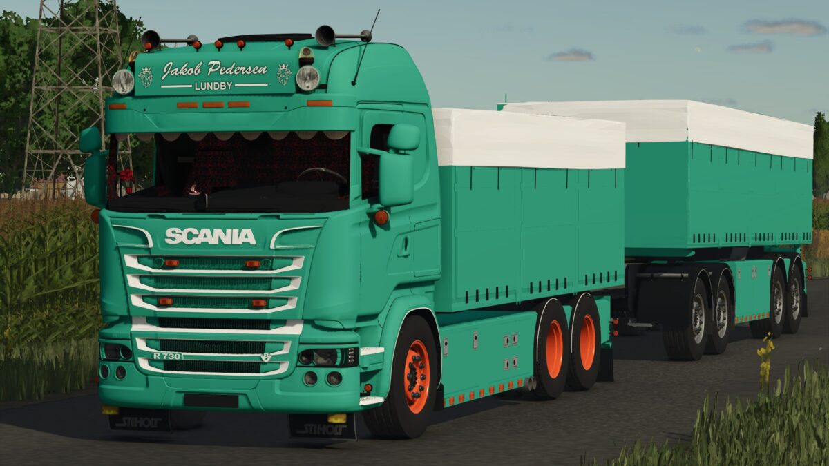 Scania R730 Jakob Pedersen & Trailer v 1.0