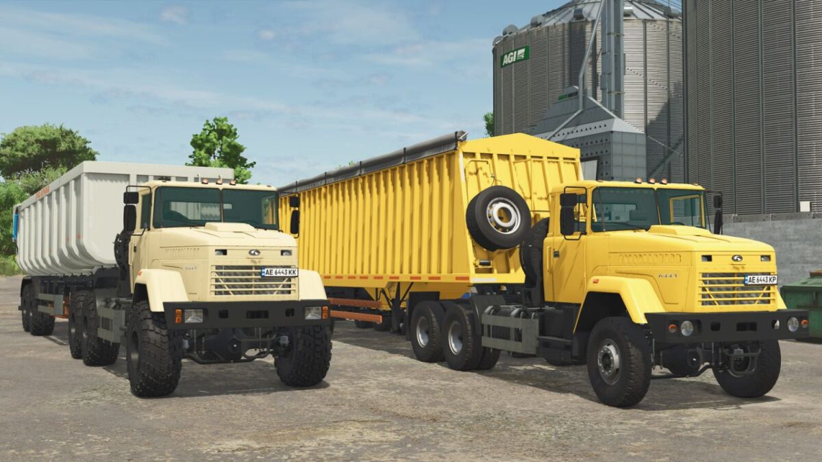 Kraz 6443 + Trailers v 1.0