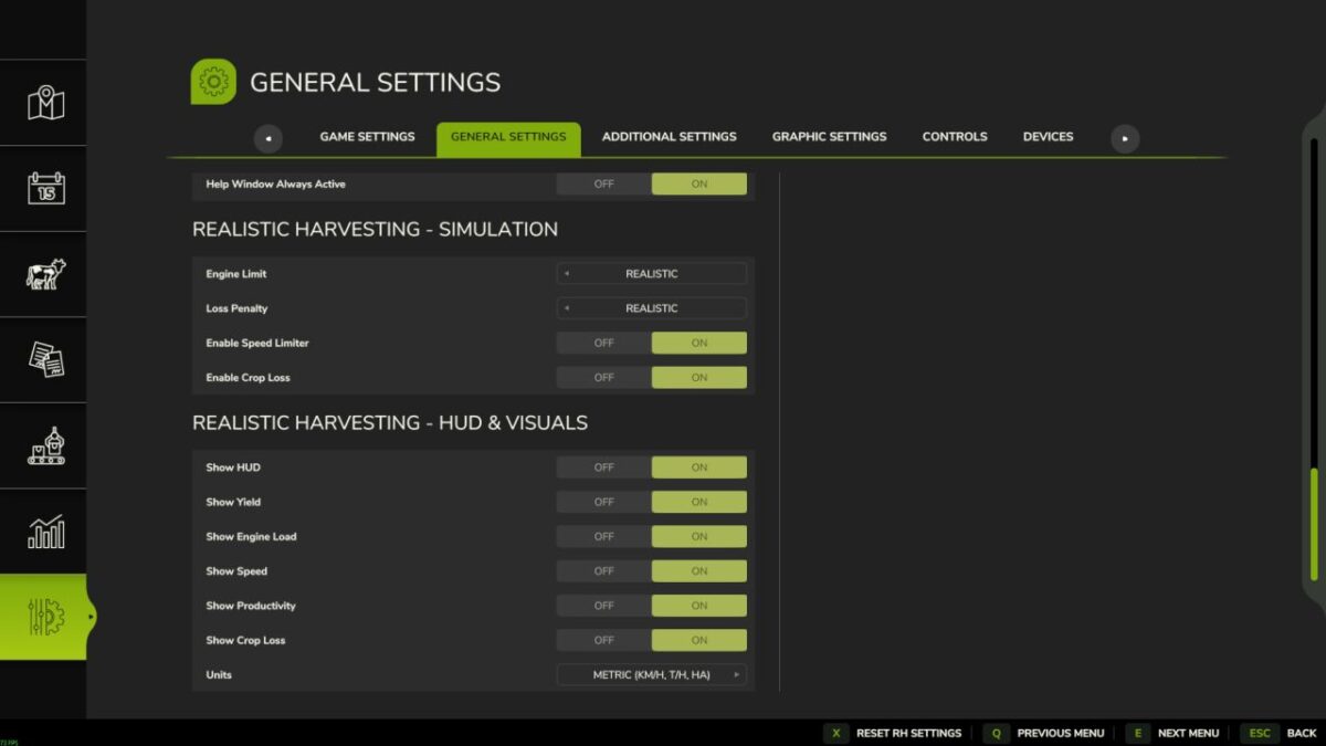 Realistic Harvesting v 1.4.1.0