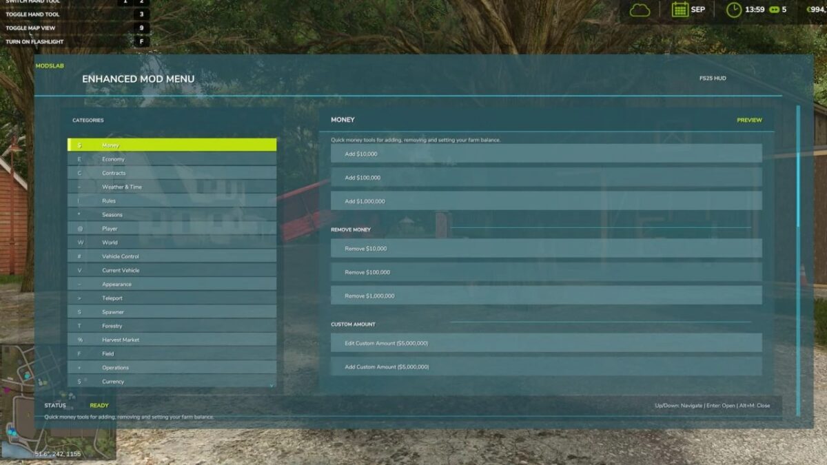Enhanced Mod/Cheat Menu v 1.2