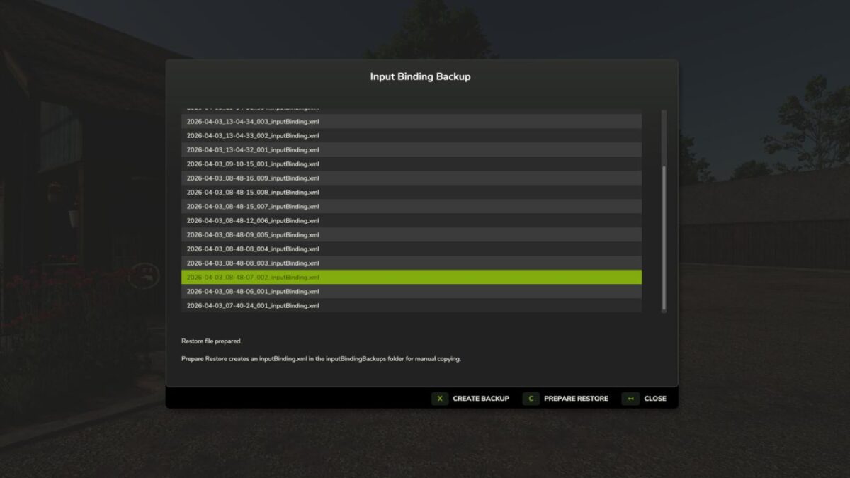 Input Binding Backup v 1.0