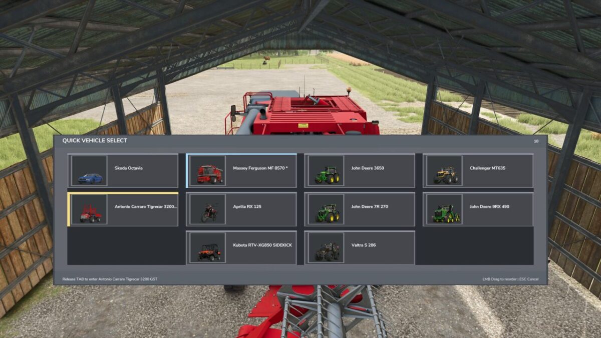 Quick Vehicle Select v 1.0