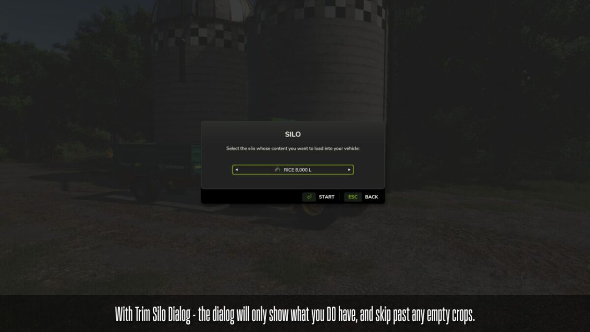 Trim Silo Dialog v 1.0