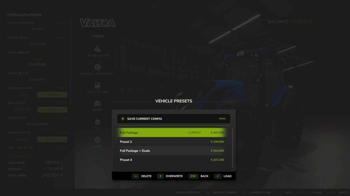Vehicle Presets v 1.0